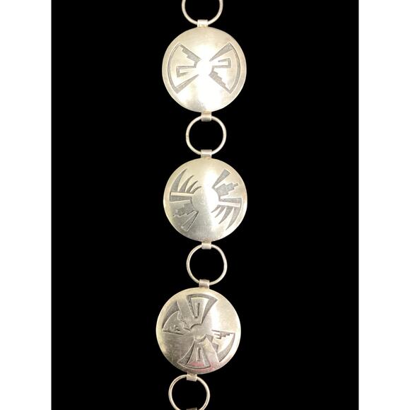 Vintage Native American Belt Women’s One Size Handmade Sterling Silver Hook&Eye